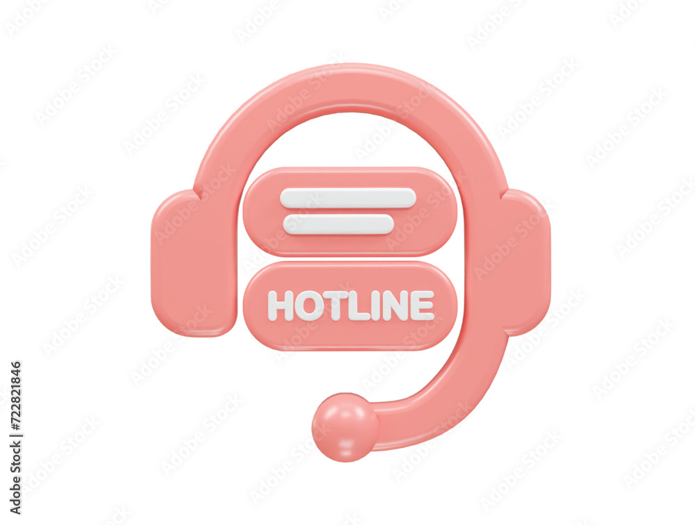 Customer support icon hotline 3d rendering illustration element Customer support icon hotline 3d rendering illustration element