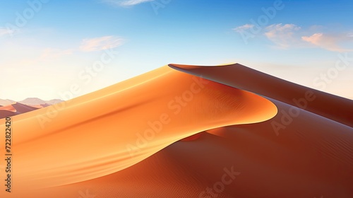 Majestic  desert landscape  towering sand dunes  nature s beauty  serene  expansive  wilderness. Generated by AI.