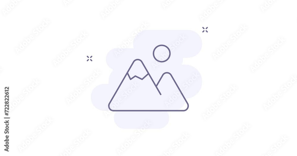 mountains 2d animated outline icon. mountains line icon 4k video motion design graphics for web, mobile and ui design. mountains 2d animated outline icon. mountains line icon 4k video motion design graphics for web, mobile and ui design.