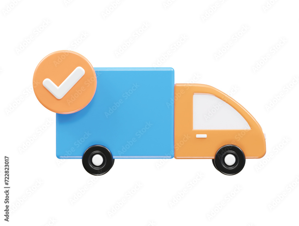 Delivery icon 3d illustration transparent element Delivery icon 3d illustration transparent element