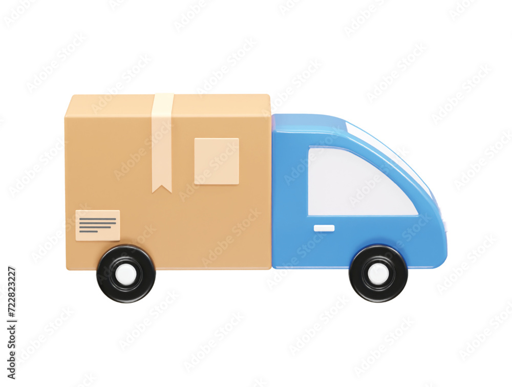 Delivery icon 3d illustration transparent element Delivery icon 3d illustration transparent element
