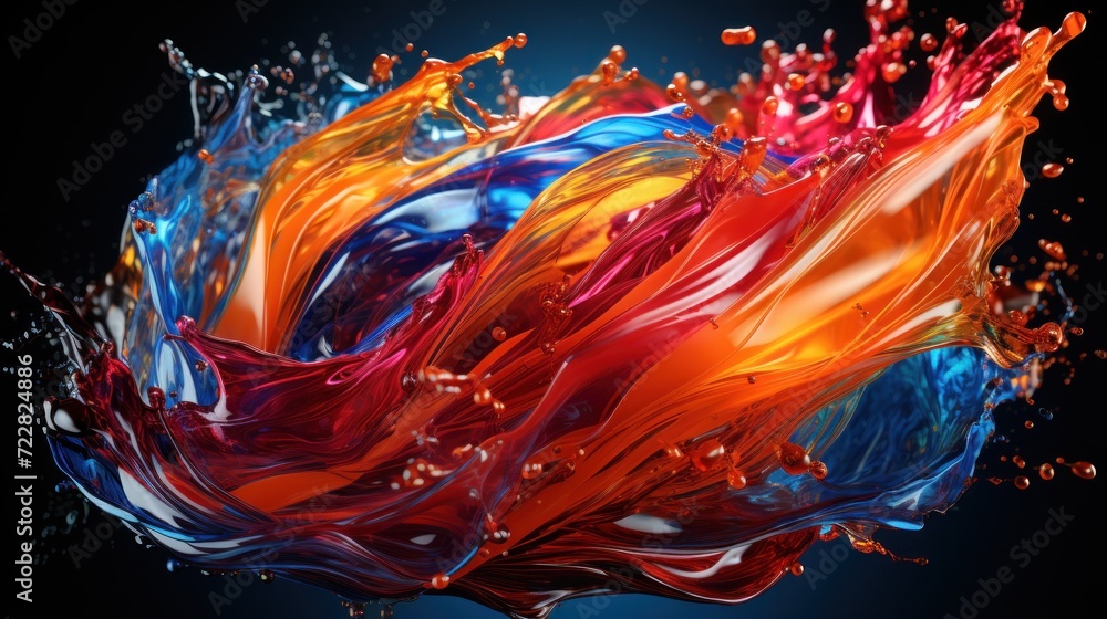 Obraz premium Splash effect with clear water high speed UHD wallpaper