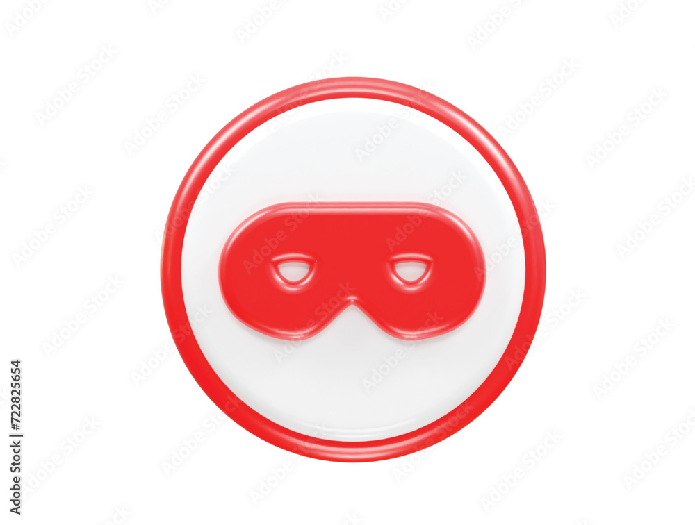 Privacy safety icon 3d rendering illustration Privacy safety icon 3d rendering illustration