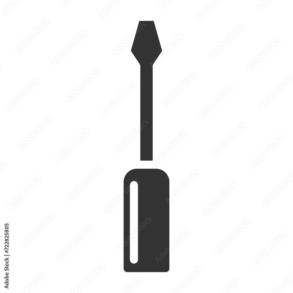 screwdriver glyph icon isolated on white background. screwdriver vector icon for web, mobile and ui design