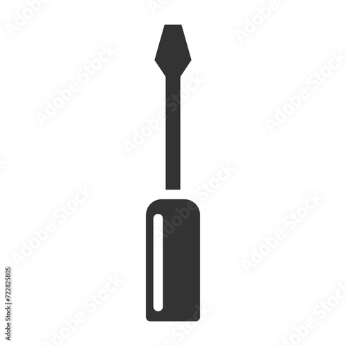 screwdriver glyph icon isolated on white background. screwdriver vector icon for web, mobile and ui design