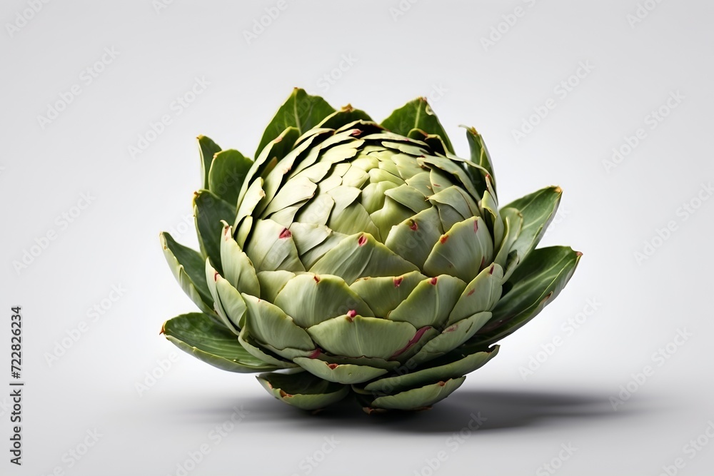 Fototapeta premium Fresh artichokes on a white background. Studio shot. Isolated.