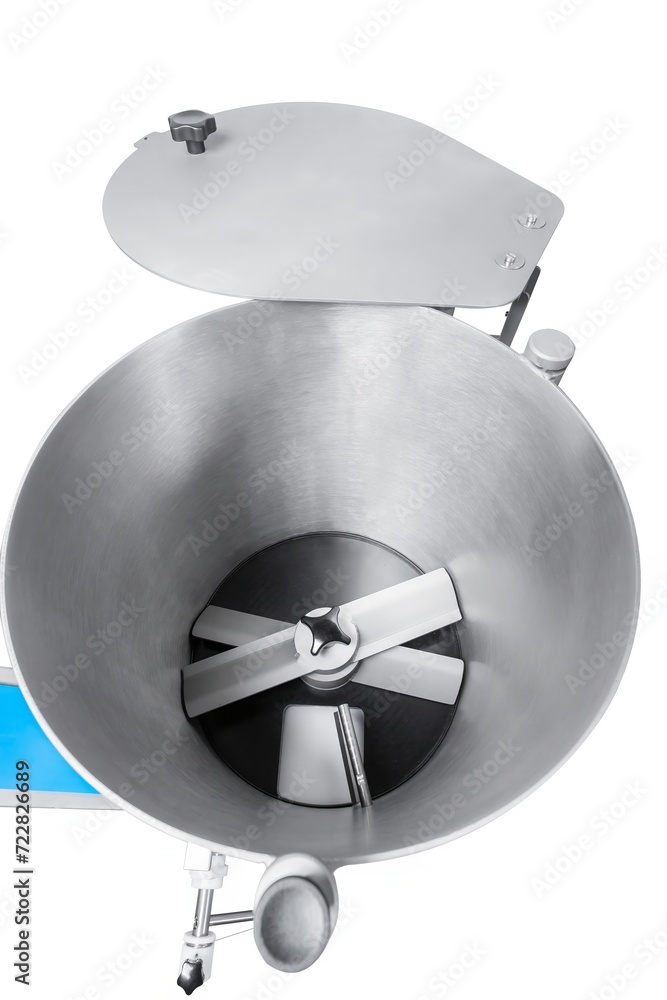 meat processing equipment, automatic hamburger machine, food production, isolated