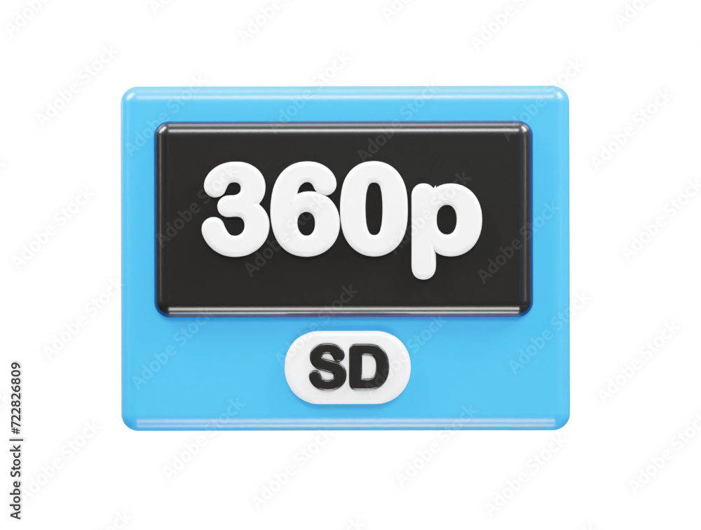 360p resolution text icon 3d illustration rendering 360p resolution text icon 3d illustration rendering