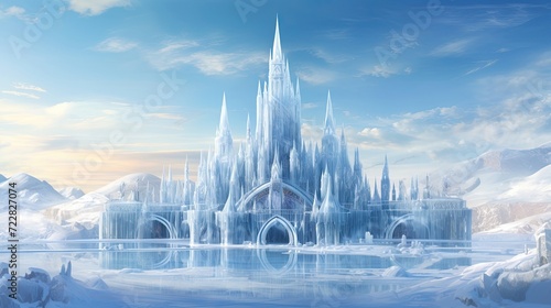 Glimmering realm, shining icicles, sunlight diamonds, otherworldly allure, frozen majesty. Generated by AI. © Татьяна Лобачова