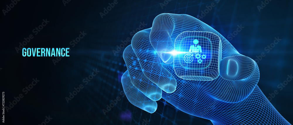Business, Technology, Internet and network concept. GOVERNANCE successful business concept. 3d illustration Business, Technology, Internet and network concept. GOVERNANCE successful business concept. 3d illustration
