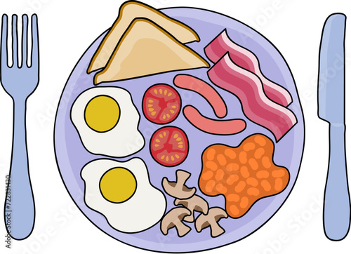 A full English fried breakf...