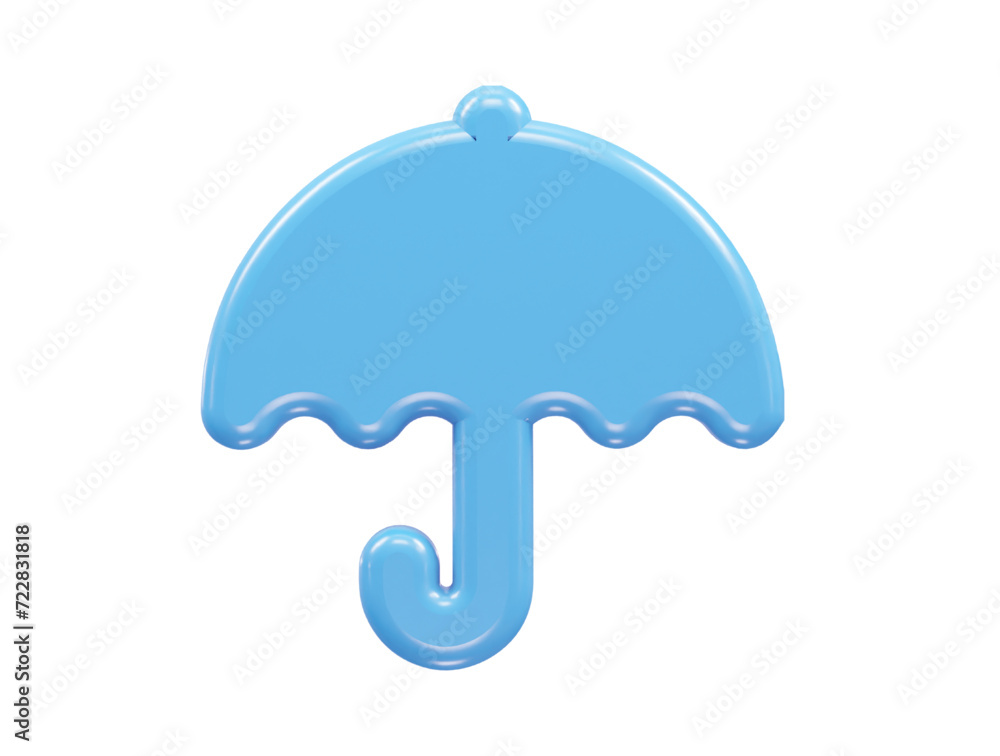 Umbrella icon render 3d rendering illustration Umbrella icon render 3d rendering illustration