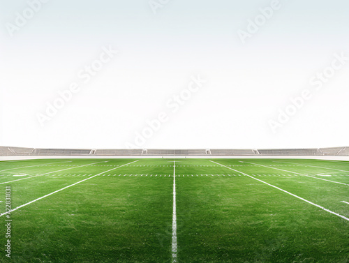 a football field with white lines