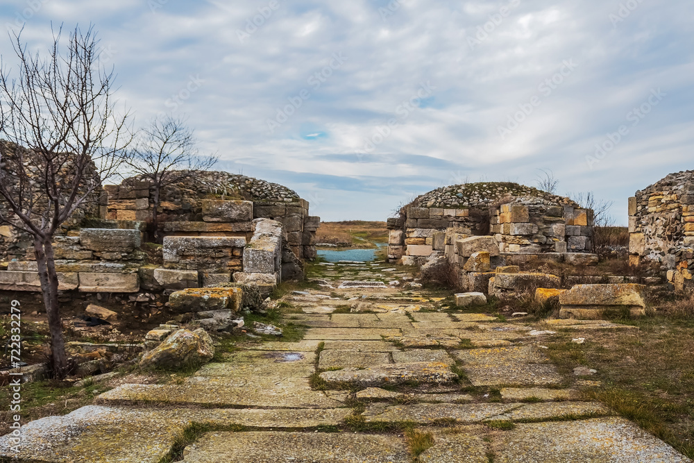 Fototapeta premium Histria Citadel's Museum - Europe, Romania, Constanta region, Istria, 2024.01.04 year