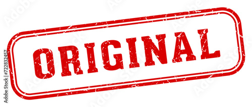 original stamp. original rectangular stamp on white background