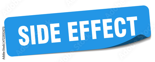 side effect sticker. side effect label