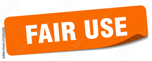 fair use sticker. fair use label