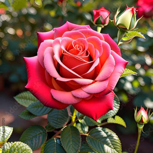 pink and yellow roses