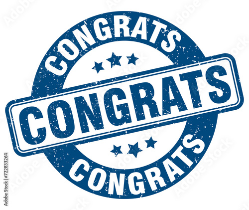 congrats stamp. congrats label. round grunge sign