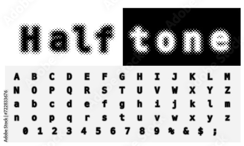 vector grunge bleary stain dotted old newspapers raster font