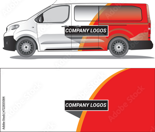 Car wrap decal vector illustration