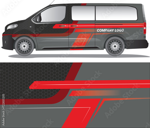 Car wrap decal vector illustration