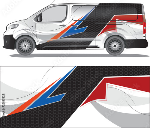 Car wrap decal vector illustration