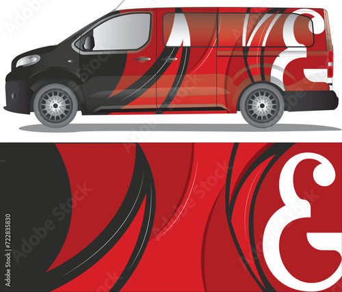 Car wrap decal vector illustration