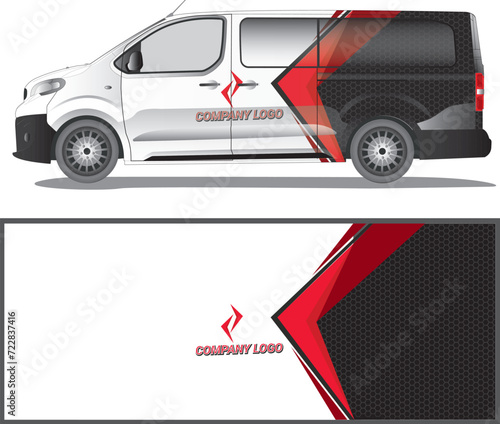 Car wrap decal vector illustration