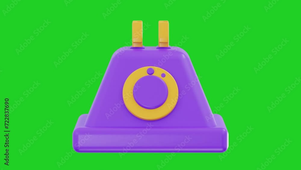 3D Animation of Telephone with Chroma Key Background 3D Animation of Telephone with Chroma Key Background