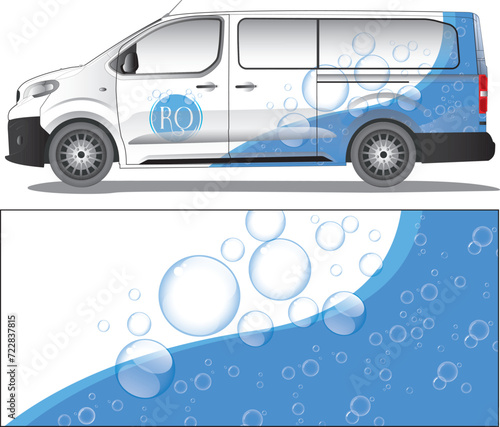 Car wrap decal vector illustration