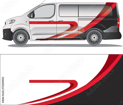 Car wrap decal vector illustration