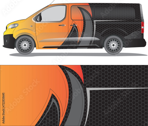 Car wrap decal vector illustration