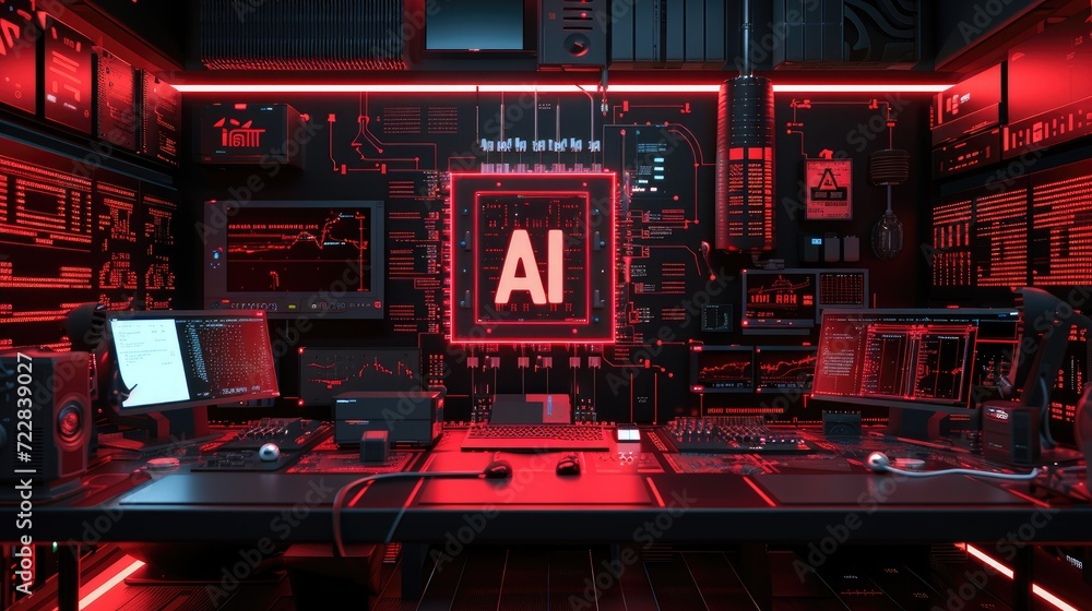 AI, Artificial Intelligence concept, High Tech Lab, futuristic and technological innovation background AI, Artificial Intelligence concept, High Tech Lab, futuristic and technological innovation background