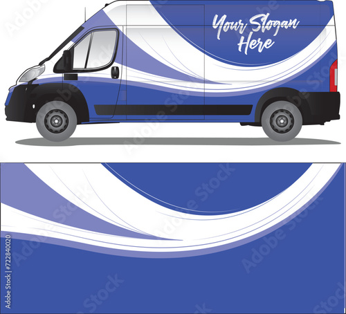 Car wrap decal vector illustration