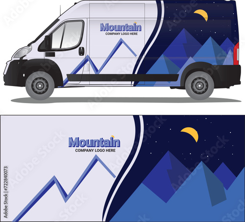 Car wrap decal vector illustration