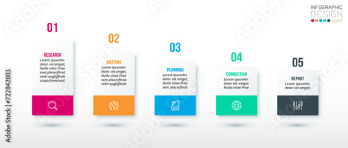 Infographic template business concept with step. 