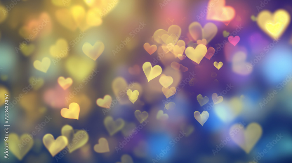 Abstract hearts background with bokeh Abstract hearts background with bokeh