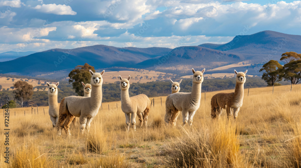 A herd of Alpaca
