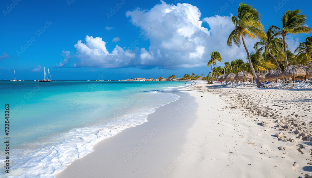 Palm Beach, Aruba - Caribbean White Sandy Beach