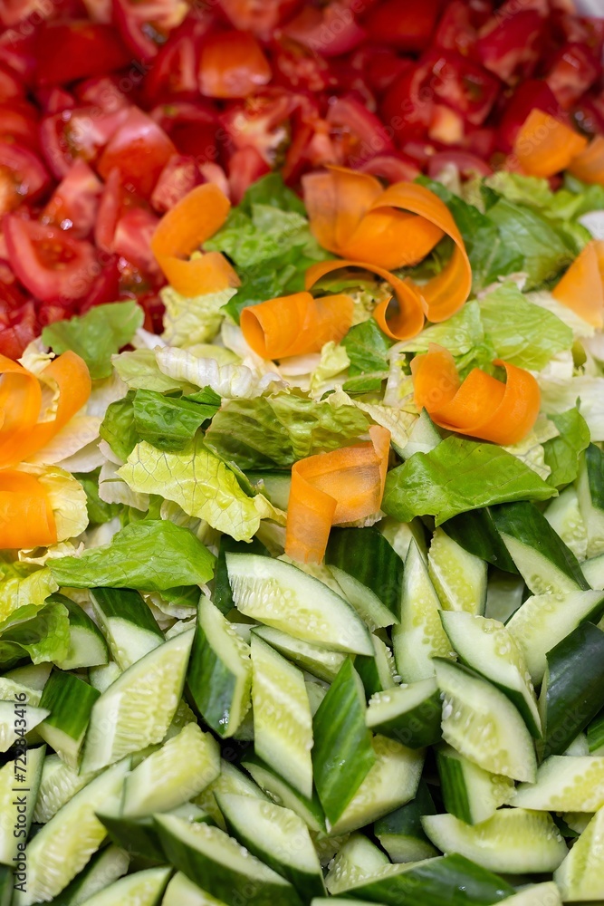 fresh chopped vegetables for breakfast background fresh chopped vegetables for breakfast background
