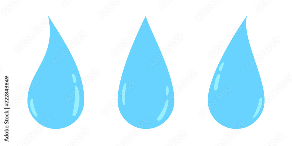 Blue drops set – Collection of water blue drops Blue drops set – Collection of water blue drops