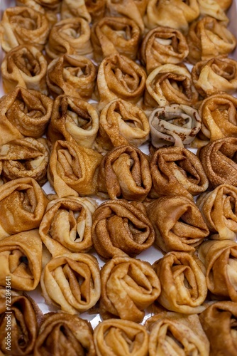 rolled pancakes for breakfast buffet