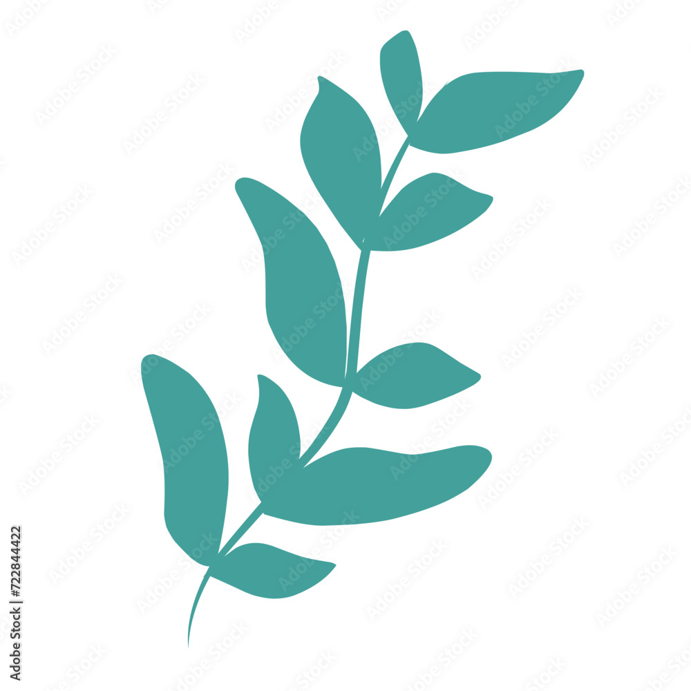Fototapeta premium Plants leaves drawing 
