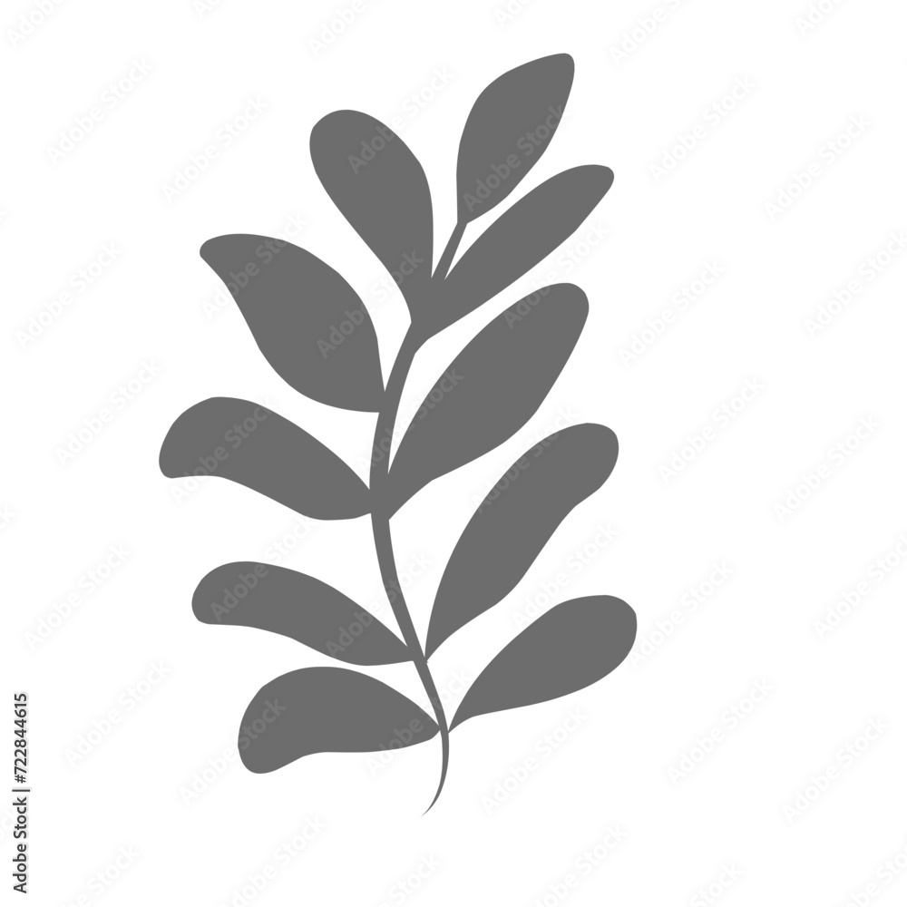 Naklejka premium Plants leaves drawing 