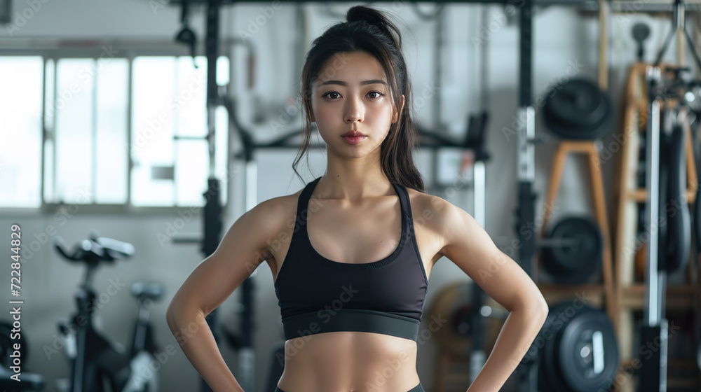 Fototapeta premium 美しいフィットネスジムのトレーナー07