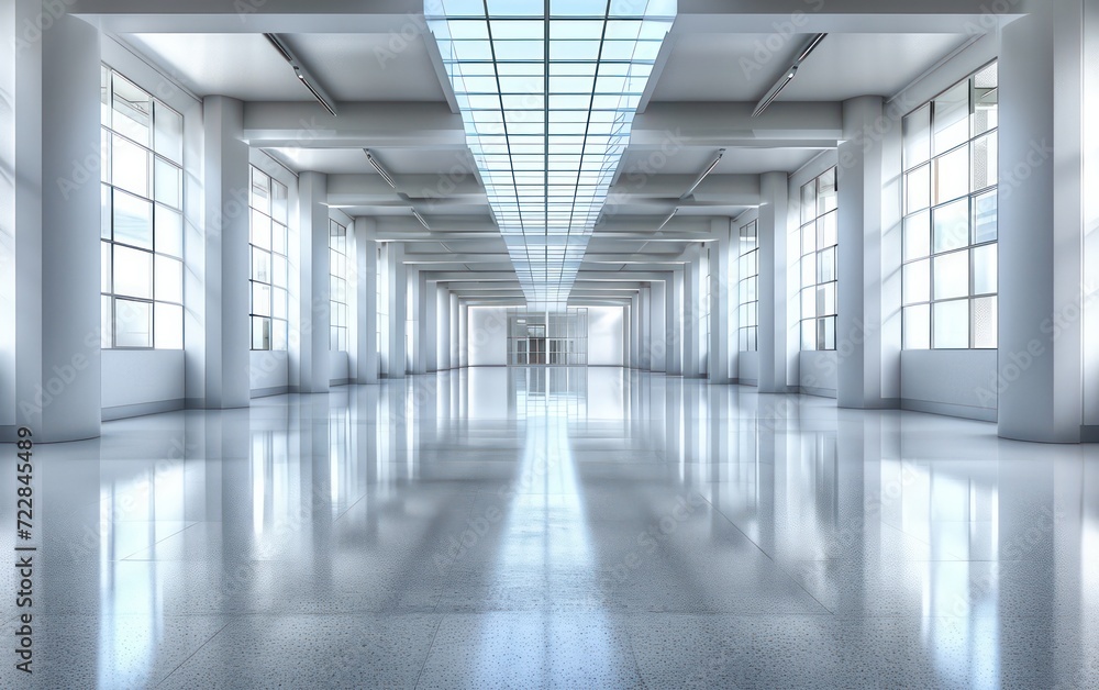 Blank white exhibition hall. Blank white exhibition hall.
