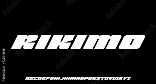 sporty modern, futuristic modern geometric font	
