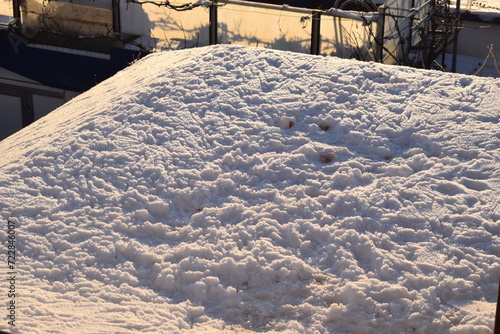 Wallpaper Mural snow covered roof in morning light Torontodigital.ca