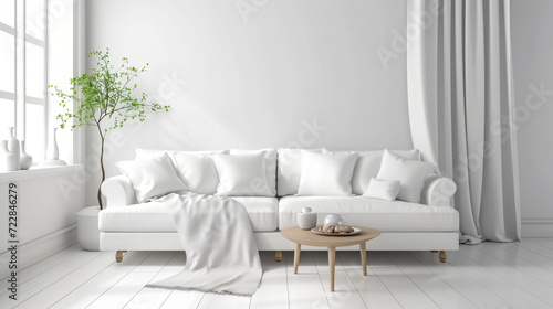 White room with sofa. Scandinavian interior design © Ashley